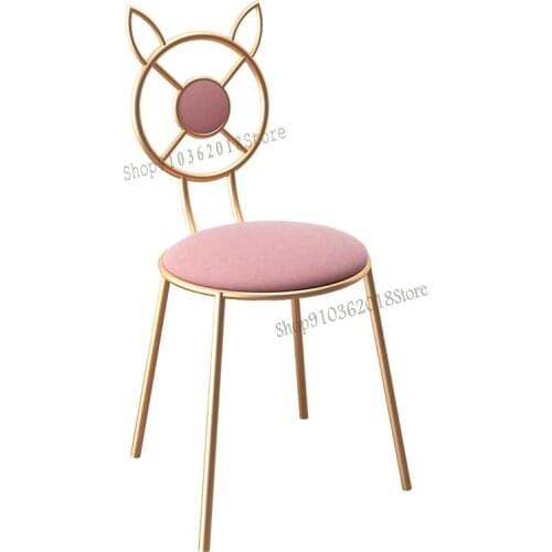 Custom Nordic Makeup Chair Net Red Ins Backrest Princess Chair Dressing Table Chair Makeup Stool Rabbit Chair Light Luxury Dress