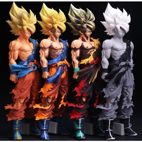 Dragon Ball Anime Peripheral Hand-made Model Ornaments Oversized Goku Comic Color Black and White Primary Color 34cm