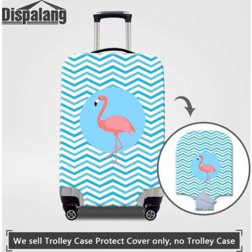 Dispalang Suitcase Protective Covers Flamingos Animal Print Elastic Luggage Cover For 18-30 Inch Suitcases Travel Accessories
