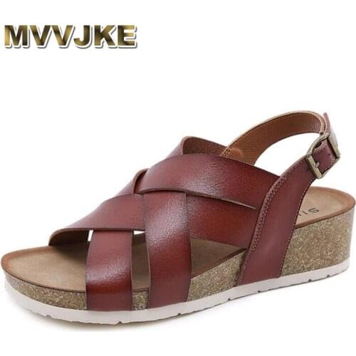 MVVJKEFashion Women Sandals Summer New Lady Buckle Strap Non-slip Cozy Shoes Female Outdoor Casual Beach Shoes