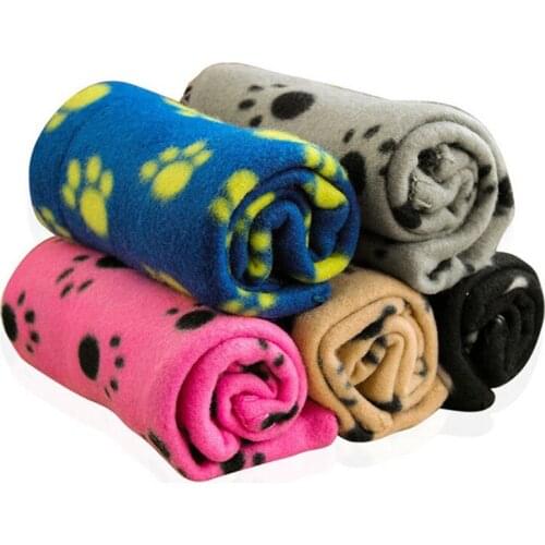 1pc Warm pet dog cat bed blanket winter pet puppy upholstered wool cover paw towel cushion design sofa bed product