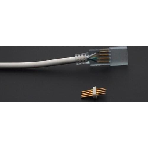 10pcs Led5050 RGB controller four wire plug colorful lamp red green blue static running power adapter switch LED Lamp