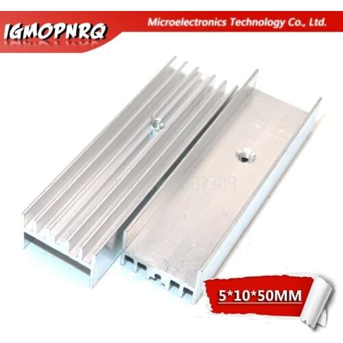 100pcs Aluminum Heatsink Radiator 15*10*50mm Transistor TO-220 hjxrhgal For Transistors TO220 white