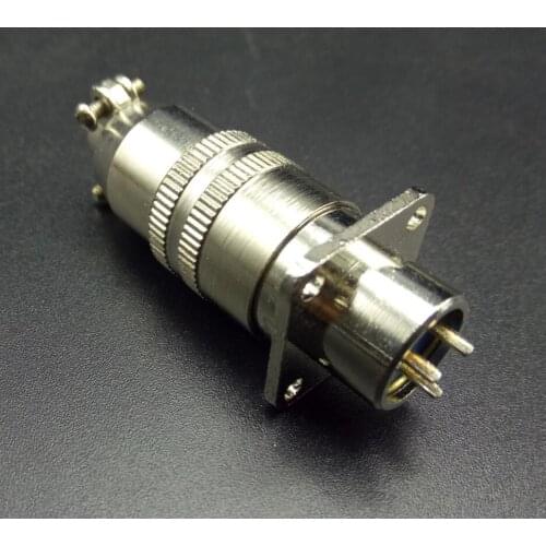 12mm flange connector 3pins Male & Female Wire Panel Connector Circular Aviation Connector Socket Plug