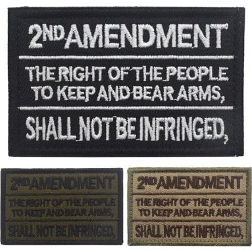 2nd AMENDMENT THE RIGHT OF THE PEOPLE TO KEEP BEAR ARMS 2nd Amedndment Tactical Patch badge
