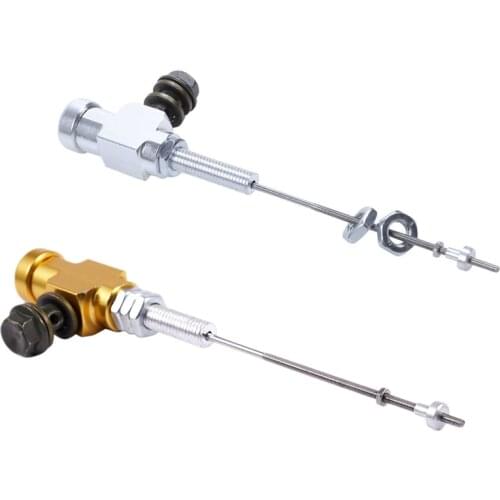 2Pcs Motorcycle Hydraulic Clutch Master Cylinder Rod Brake Pump M10X1.25Mm Aluminum - Gold & Silver