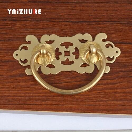 2PCS Drawer Brass Pull Handle for Chinese Furniture Hardware Cabinet Handle Drawer Knob Vintage pulls