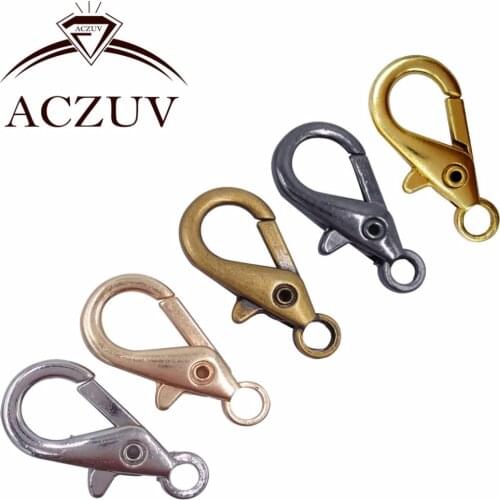 200pcs 28mm Claw Swivel Lobster Clasps Snap Hooks Plate Buckles for Keychains Purse Chain DIY Findings Accessories LCSH001