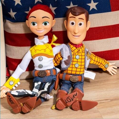 Disney Pixar Toy Story 4 Sherif Woody cowboy Can Talk Sound and light Buzz Lightyear toys Jessie Action figure Toys For Children