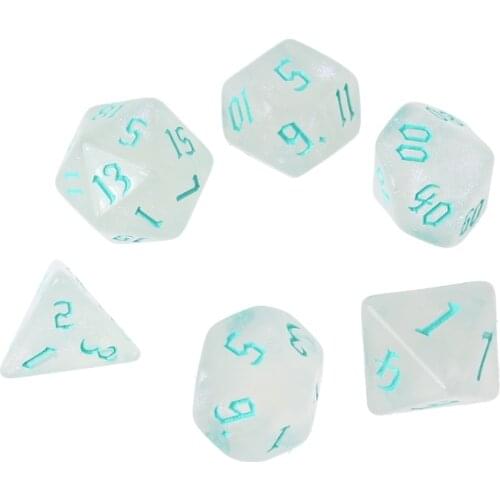 7 Pcs Resin Polyhedral Dices for DND RPG MTG Dials Dice Desktop Board Game Toys 54DE