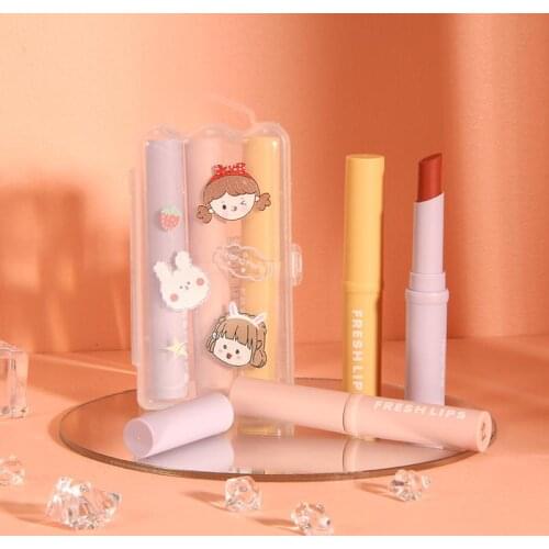 3Pcs/Lot Lipstick Velvet Matte Lipstick Waterproof Long Lasting Lipstick Pen Cosmetic Lip Gloss Makeup