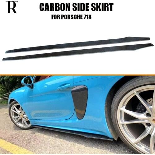 Real Carbon Fiber Car Side Skirt for Porsche 718 Boxster & Cayman 2016 up