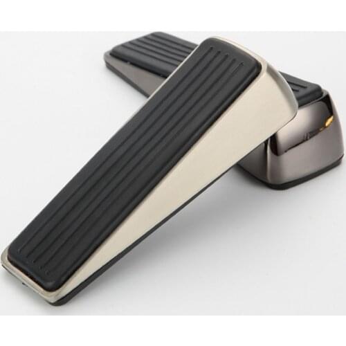 Zinc Alloy Anti-Collision Door Stop, Rubber Door Stop, Wedge-Shaped Door Stop, Transparent White Door Stop, Home Office Use