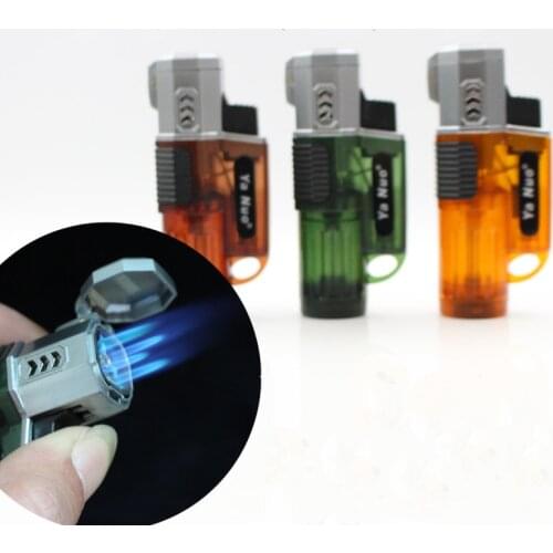 Jet Cigarette Torch Lighter Four Nozzle Straight Welding Turbo Gas Windproof 1300 C Lighters Butane Cigar Smoking Accessories