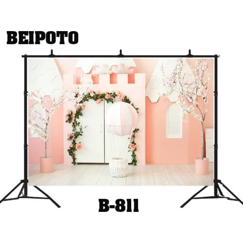 Interior pink spring Flower tent photography backdrops photo booth background photocall studio props newborn kids portrait vinyl