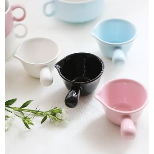 China Milk Jug 85ml British Pastoral Porcelain Creamer Europe Ceramic Tea Coffee Pitcher Espresso Cup MJ72811