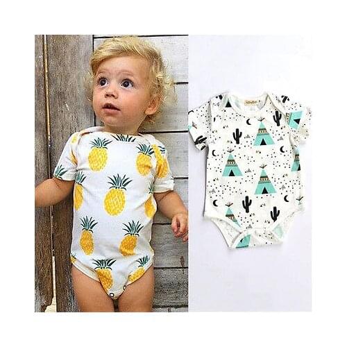 Newborn Baby Boys Girls Fruit Romper Jumpsuit Pajamas Outfits Clothes