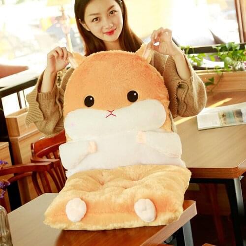 Creative Plush Hamster One-piece Cushion Cartoon Office Seat Blanket On The New Listing Bed Blankets For Beds 100% Nylon