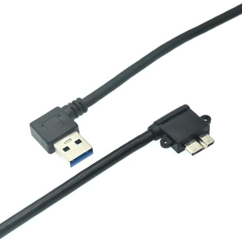 Left & Right Up Down angled 90 degree USB 3.0 A Male to Micro B Male 90 degree cable For SLR camera / mobile hard disk / phone