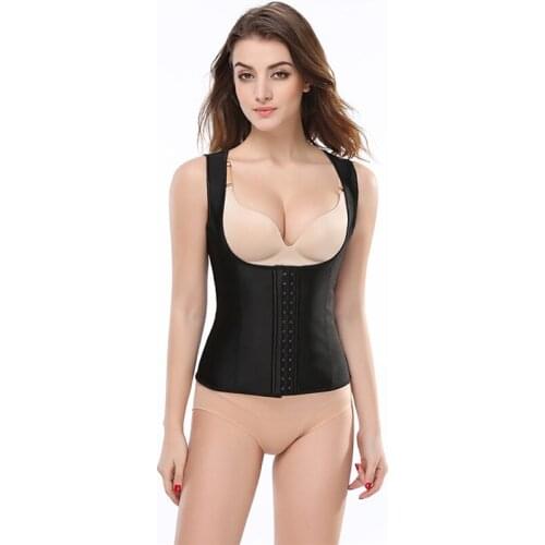 Minxilim Slimming Sheath Woman Flat Belly Tummy Fat Burner Steel Bone Waist Trainer For Back Support Body With Cups Push Up