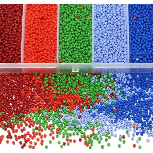 9000Pcs/2mm Mix Box Set Czech Glass Seed Spacer Beads Charm Rondelle Loose Beads For DIY Rings Bracelet Necklace Jewelry Making