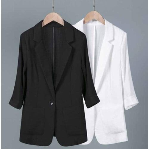 OKXGNZ Women's Linen Blazers