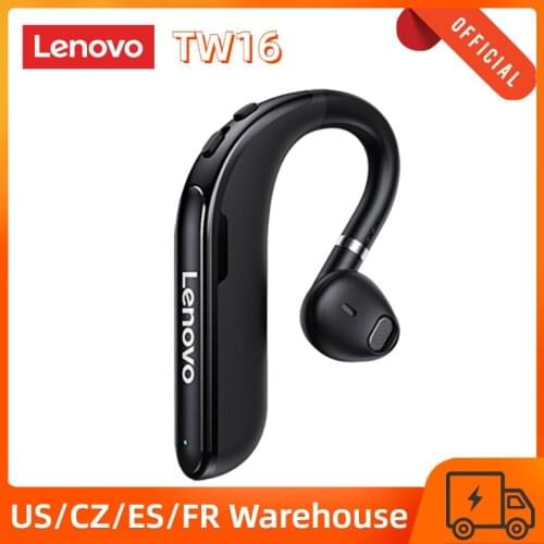 Original Lenovo TW16 Ear Hook Bluetooth Earbuds Earphones Handsfree Wireless Headphone IPX5 Waterproof Headset with Micphone