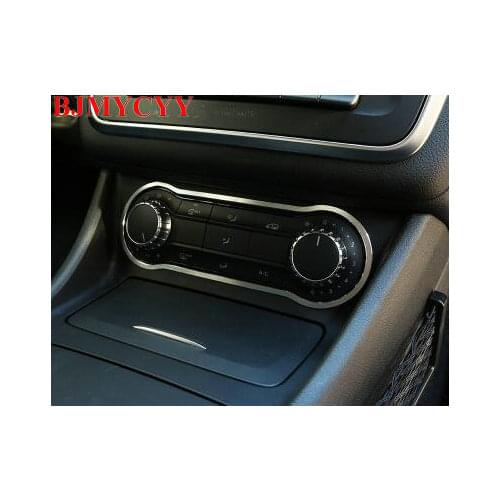 BJMYCYY Car Interior Console A/C Switch Button Frame Trim Panel for Mercedes Benz A B CLA GLA Class W176 W246 C117 2013-2015