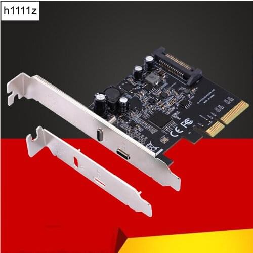 Add On Cards Riser PCI Express X4 3.0 to Type-c 20G Data Transfer PCIE USB Expansion Card 20W Quick Charge USB-C Controller Card
