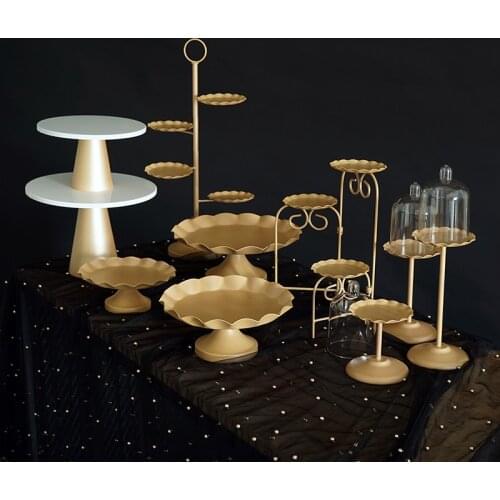 SWEETGO Gold cupcake stand wedding cake decoration tools 1 piece dessert stands home decoration party supplier kitchen dinner