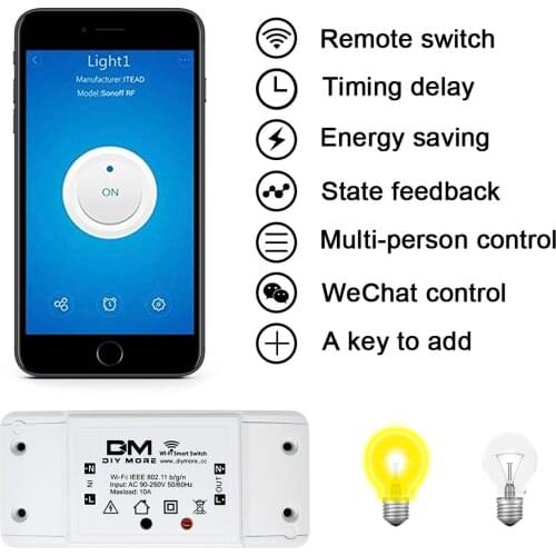Sonoff WiFi Switch Smart Wireless Home Automation Relay Module DIY Remote Controller Works with Alexa Home eWeLink
