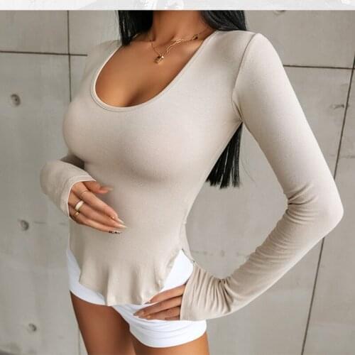 Sports Long Sleeve Fitness Top Women Yoga Shirts Tight Waist Dovetail Hem Running Training T-shirt Large O Collar Gym Clothing