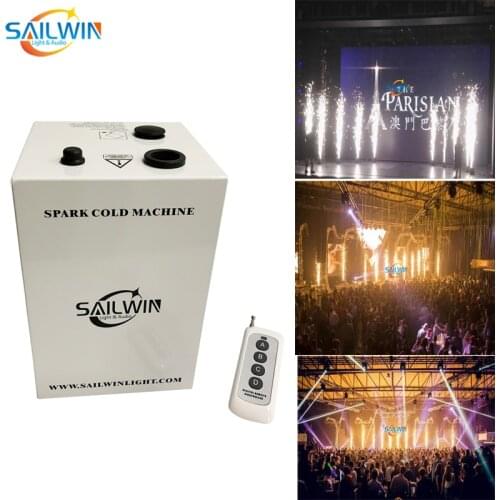 Poland Stock DJ Stage Light 400W DMX512 Cold Spark Sparkular Fountain Fireworks Machine Remote Control Titanium Metal Powder