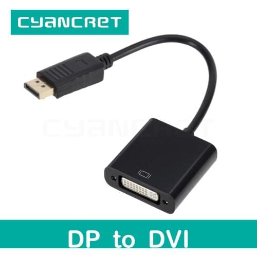 Video Cable Convert Displayport DP to DVI Port Cable Male-Female Plug and Play for Computer TV Monitor Projector Support 1080P