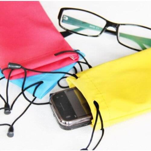 50pcs/lot 80pcs/lot 17x9cm Potable Water Proof Glasses Bag Microfiber Glasses Storage Bag Storage Color Random Drop Ship