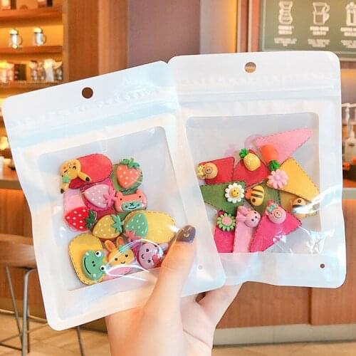 10 Pcs/Set Baby Girls Cute Acrylic Cartoon Flower Ornament Hair Clips Children Lovely Barrettes Hairpins Kids Hair Accessories