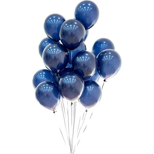 10pcs 10inch 12inch luminous blue balloons dark blue balloon birthday wedding party decor Valentines Day blue latex balloon