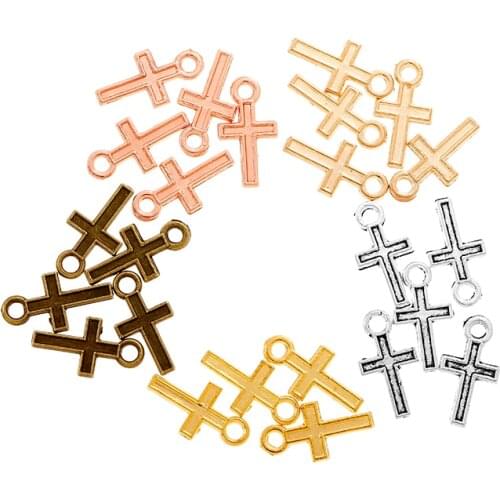 150Pcs metal cross Charm Antique Tibetan Silver Pendant Jewelry Products Charms Diy Pendants For Necklace Bracelets T62