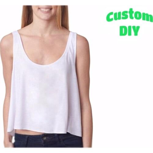 2021 Summer Womens Short Camisole Custom DIY Ladies Loose Round Neck Bottoming Shirt 3D Printing T-shirt Vest