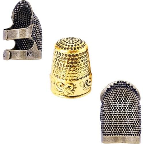 3 Pcs Sewing Thimble Finger Protector Adjustable Fingertip Thimble Sewing Accessories DIY Sewing Tools