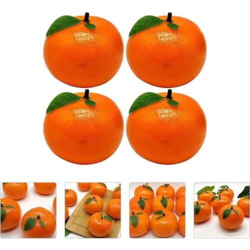 4 Pcs Artificial Tangerine Decoration Simulation Fruit Models Oranges Model