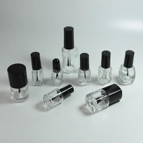 8ml10ml12ml15ml 50pcs/lot Glass Empty Clear Professional Nail Art Decoration Tools, Empty Nail Polish Contianer,Nail Oil Package
