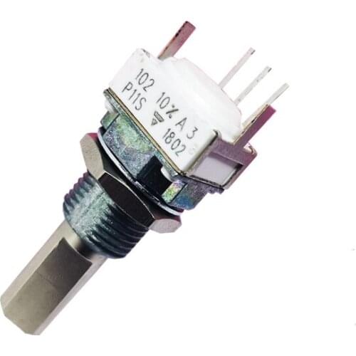 1 PCS 12.5 mm Modular Panel Potentiometer Cermet P11S VISHAY Rotary potentiometer 102 10% 1 W 1K Cermet Half shaft 22 mm