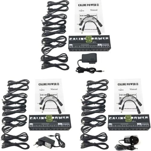 Caline CP-05 Guitar Effect Pedal Power Supply EU US UK Plug 10 Isolated Output Power Tuner Pedal board Guitar accessories