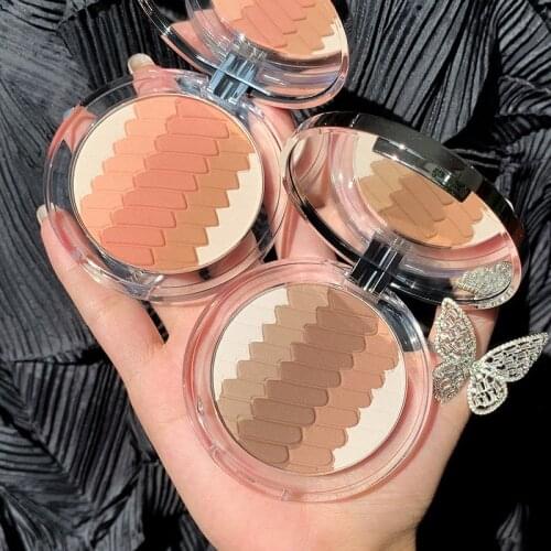 Daily Highlighter Facial Bronzers Palette Shimmer Pink Powder Makeup Glow Face Contour Illuminator Highlight Pallet Cosmetics