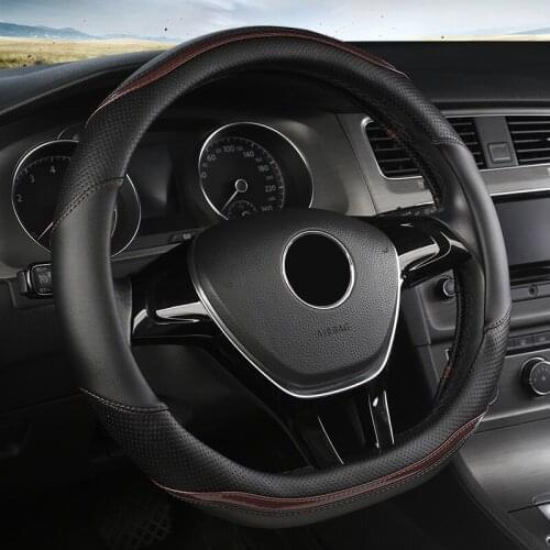 ZHOUSHENGLEE Microfiber Leather Car Steering Wheel Cover For GMC Sierra Yukon Terrain Acadia Savana Envoy Canyon 1500