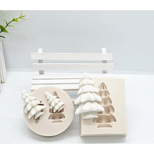 2Pc 3D Christmas Tree Fondant Silicone Mold For Baking ,Cake Decorating Tools Cake Molds Kitchen Baking Accessories FM004