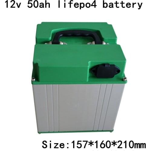 Lifepo4 12v 50ah Lifepo4 Battery Pack Inverter Portable Battery Use for Car Ebike Motor Bike Lead Acid Battery UPS + 5A Charger
