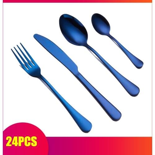Spklifey Cutlery Set 24 Pcs Cutlery Stainless Spoon and Fork Steel Steel Cutlery Set Forks Knives Spoons Stainless Steel