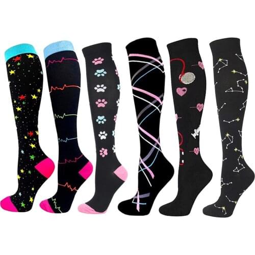 58 Styles Compression Socks Men Women Sports Socks Soccer Football Golf Tube Fit For Varicose Veins Socks Medical Edema Diabetes